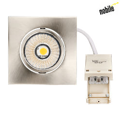 LED Downlight 5068Q ECO DOB, eckig, 38, 8W, 3000K, IP40, dimmbar, nickel gebrstet