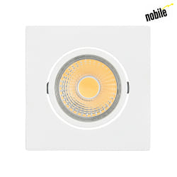 LED Downlight A 5068Q T FLAT BIO, eckig, 38, 8W, 3000K, IP40, dimmbar, wei matt