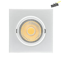 LED Downlight A 5068Q T FLAT BIO, eckig, 38, 8W, 3000K, IP40, dimmbar, chrom matt