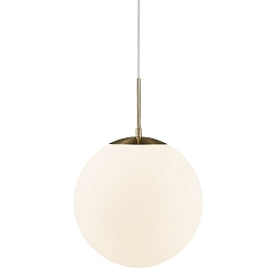 Luminaire  suspension GRANT 35 E27 IP20, scintillant, laiton, blanc opale, blanche 