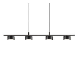 Luminaire  suspension CLYDE 4 flammes IP20, noir, noir mat gradable