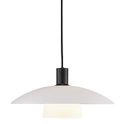 Luminaire  suspension VERONA E27 IP20, blanc opale, noir , noir mat 