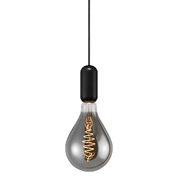 Luci a sospesione NOTTI E27 IP20, Opaco, moka, Nero 