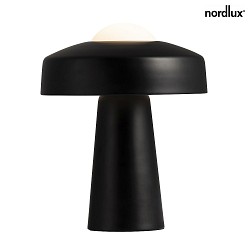 Table lamp TIME, E27, IP20, glass opal white, black