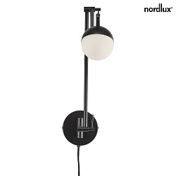 Luminaire mural CONTINA G9 IP20, blanc opale, noir , noir brillant 
