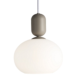 Luminaire  suspension NOTTI E27 IP20, gris, mat, blanche 