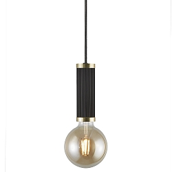 Luci a sospesione GALLOWAY E27 IP20, Ottone, Nero, Nero opaco 