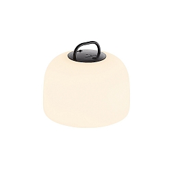 battery pendant luminaire KETTLE 22 PORTABLE dimmable IP65, black, white matt dimmable