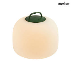 Luce a batteria KETTLE TO-GO 36 IP65, verde, opaco, bianco dimmerabile