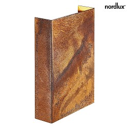 Luminaire mural dextrieur FOLD 15 LED haut bas, angulaire, rglable, commutable IP54, corten, mat 