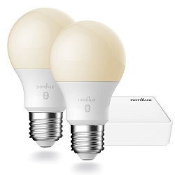 LED Smart Lamp Starter set UK, 2 lamps, incl. UK-Bridge, E27, 8,5W, A60, 2200-6500K, 900lm, white