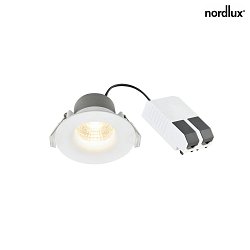 Downlight STARKE rond IP20, scintillant, blanche gradable