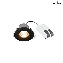 Downlight STARKE rond IP20, scintillant, noir  gradable
