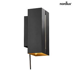 wall luminaire CURTIZ IP20, black matt dimmable