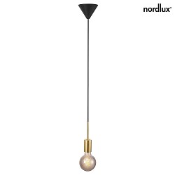 Luminaire  suspension PACO  1 flamme E27 IP20, mat, laiton, noir 