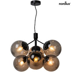 Luminaire  suspension IVONA 6 flammes E27 IP20, mat, noir , blanche