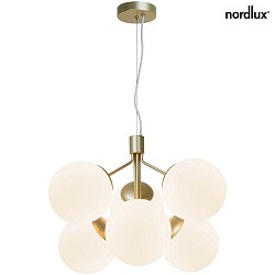 Luminaire  suspension IVONA 6 flammes E27 IP20, mat, laiton, noir , blanche
