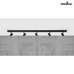 Luminaire de plafond OMARI 5 flammes IP20, mat, noir