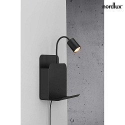 Luminaire mural ROOMI GU10 IP20, mat, noir 