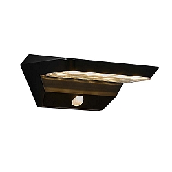 LED Outdoor Wall luminaire AGENA Solar luminaire, 5W, 3000K, IP44, black