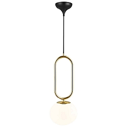 Luci a sospesione SHAPES 27 E27 IP20, Lucido, Ottone, Nero