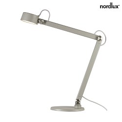 Lampe de table NOBU IP20, gris, mat, laiton gradable