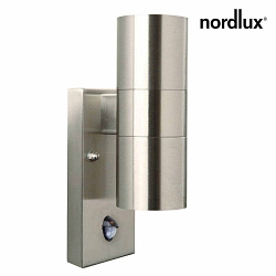 Outdoor Wall luminaire TIN, double, with sensor, GU10, IP54, stainless steel