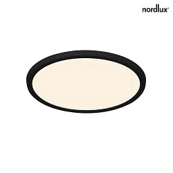 Luminaire de plafond OJA 29 IP54 CCT DIM rond, CCT Switch IP54, noir mat gradable