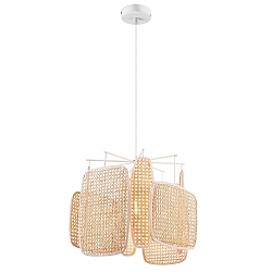 pendant luminaire BALI 1 flame E27, white dimmable