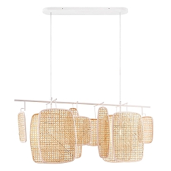 pendant luminaire BALI 2 flames E27, white dimmable