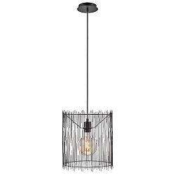 pendant luminaire ELVIS 1 flame E27, black dimmable