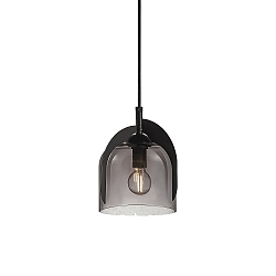 pendant luminaire BOSHI E27 IP20, smoky colour, black dimmable