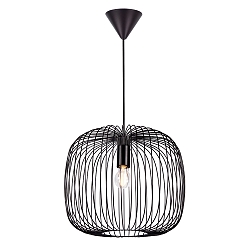 Pendelleuchte BERONI, E27, IP20, dimmmbar, schwarz