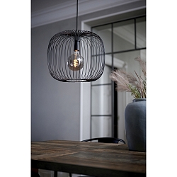 pendant luminaire BERONI 40 E27 IP20, black 
