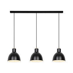 pendant luminaire POP 3 flames E27 IP20, black matt dimmable