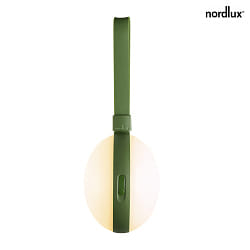 Battery lamp BRING TO-GO 12 IP44, green, mat, white dimmable