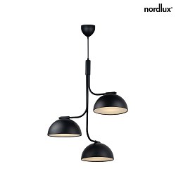 Luci a sospesione TULLIO 3-Lampadine E14 IP20, Nero 