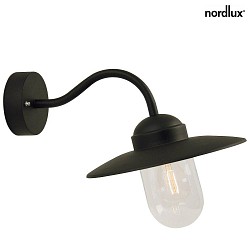 Auenwandleuchte LUXEMBOURG, IP54, E27 max. 60W, Metall + Stallglas, schwarz