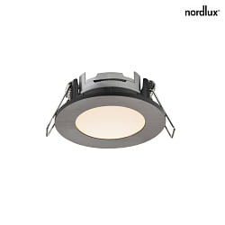 Downlight LEONIS Set di 1 IP65, nichel 