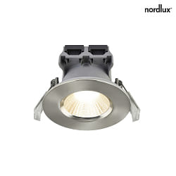 downlight FREMONT set of 3 IP65, steel brushed dimmable