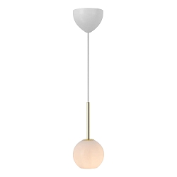 pendant luminaire FRANCA 13 E14 IP20, glossy, brass, white dimmable