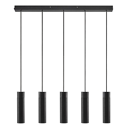 pendant luminaire TILO 5 flames, round GU10 IP20, black dimmable