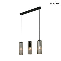 pendant luminaire MIELLA 3 flames E27 IP20, smoky colour dimmable