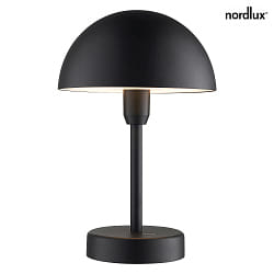 battery table lamp ELLEN TO-GO IP44, black dimmable