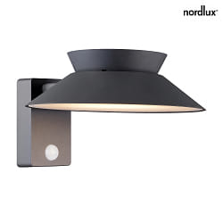 Lampe murale solaire JUSTINA avec capteur IP44, anthrazit 