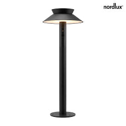 solar bollard lamp JUSTINA with sensor IP44, black 