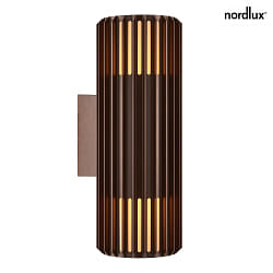 Wandleuchte ALUDRA DOUBLE, 2x E27, IP54, seaside metallisch braun