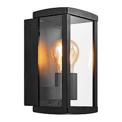 Lampada da parete LUCHY E27 IP44, nero dimmerabile