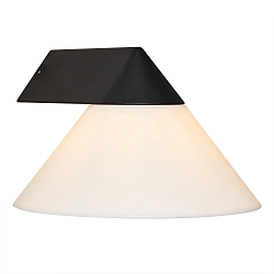 Lampada da parete LINAS E27 IP54, nero dimmerabile