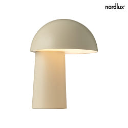 battery table lamp FAYE IP20, beige dimmable